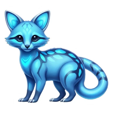 Exotic futuristic nebulae black blue dark galagctical bioluminescent translucent transparent lush warm-colored neon-glowing iridescent Fakémon-Fionbri-Vernid-Genet-creature sticker