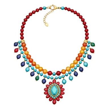 multicolored necklace sticker