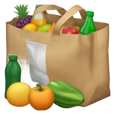 Groceries in bag sticker