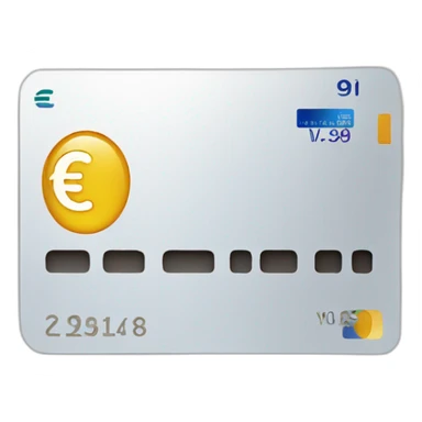 Credit card with euro sign sticker