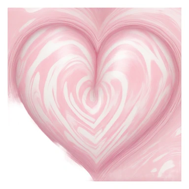 White and light pink marbled heart sticker