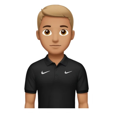 Hombre con cuellito nike sticker