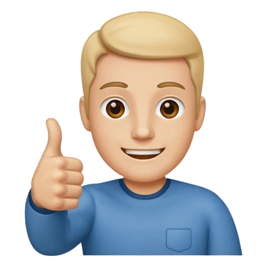 Thumbs up with two thumbs. sticker