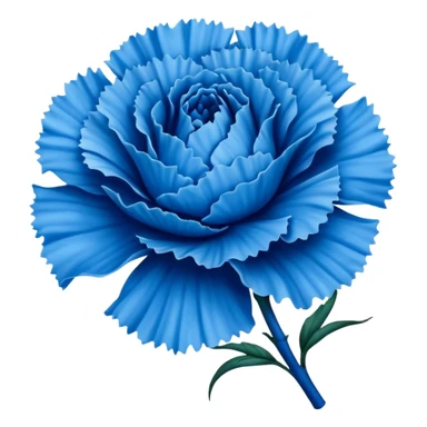 a tattoo design featuring a life like blue carnation flower sticker