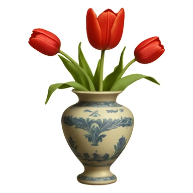 tulip in Vintage vase sticker