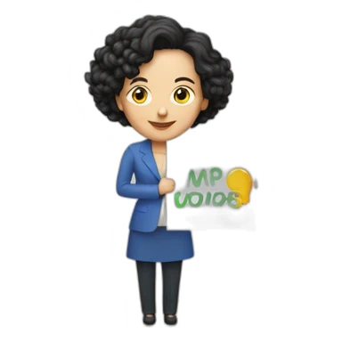 Femke Halsema holding sign sticker