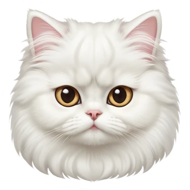cinematic-adorable-big-eyed-fluffy-solid white-persian-cat-portrait-emoji,-head-tilted-playfully-with-a-sweet-expression,-fluffy-solid white-fur,-simplified-yet-irresistibly-cute-features-with-large,-expression, solid ginger persian cat sticker
