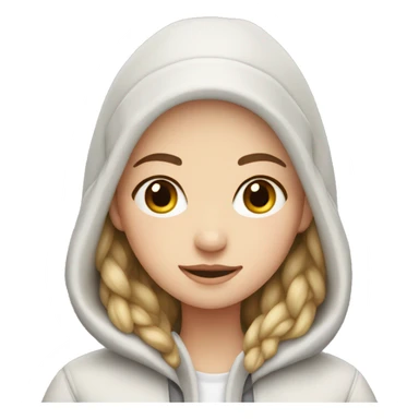 White girl in winter clothes sticker