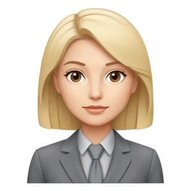 blonde businesswoman wearing grey suit sticker