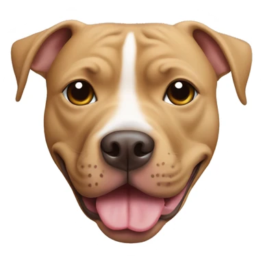 Tan American pit bull terrier sticker