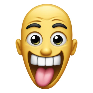 Face emoji with its tongue out with middle finger ￼ sticker
