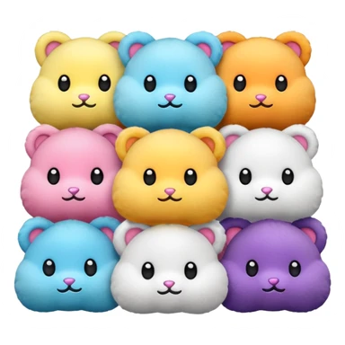 Beautiful plush toys sticker