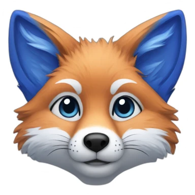 Blue Fur Fox sticker
