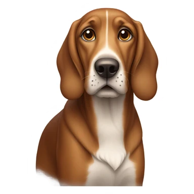 Brown hound dog  sticker