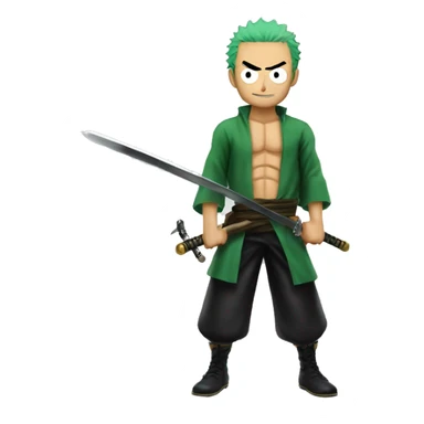 adult one zoro of one piece with sword sticker