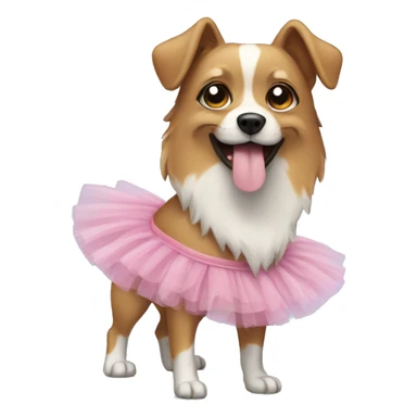 Dog wearing a tutu sticker