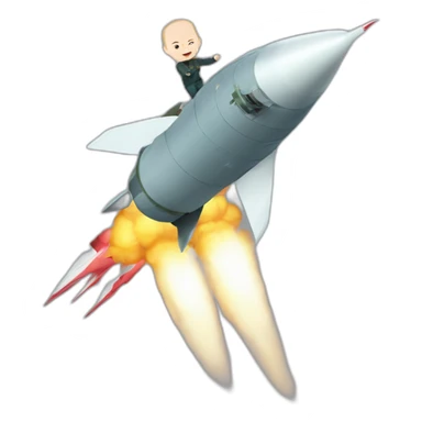 Putin on a missle sticker