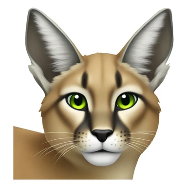 green caracal sticker