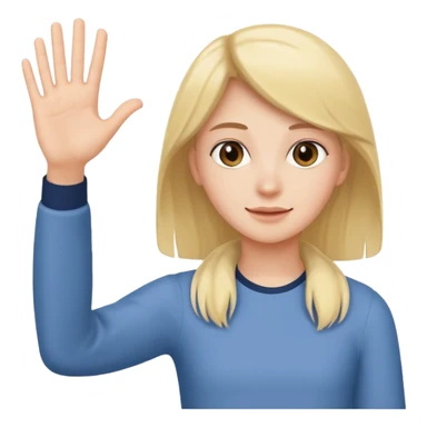 a teenager waving goodbye to two adults in the background, warm and positive expressions, symbolizing autonomy and independence sticker