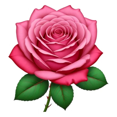 One pink🌹 and one red flower 🌹 on with red band  sticker