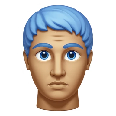 ancient greece marble sculpture head blue aura around it sticker