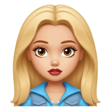 pretty bratz baddie, looking like georgia miller from ginny and georgia sticker