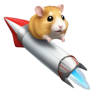 Hamster on Lance rocket sticker