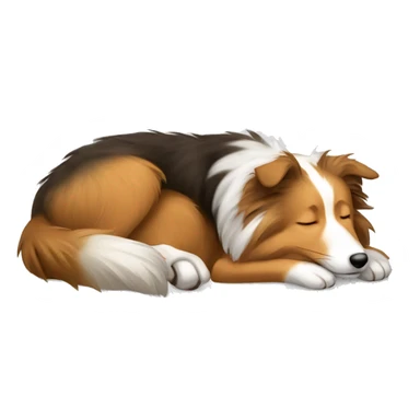 sleeping shetland sheepdog sticker