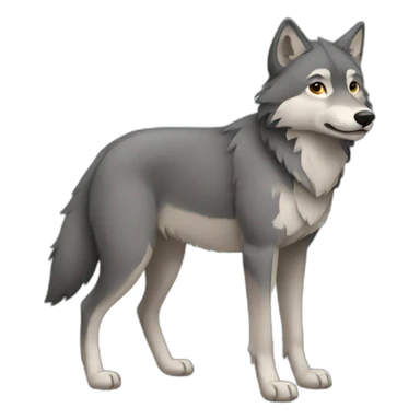 pregnant wolf sticker