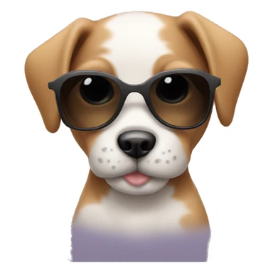 Puppies wearing sunglasses  sticker