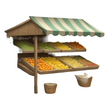 Empty market stall sticker