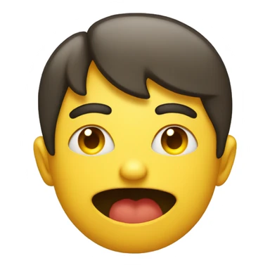 generic yellow emoji biting lip with eyes rolling  sticker