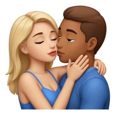 Yo y mi novia dandonos un beso sticker