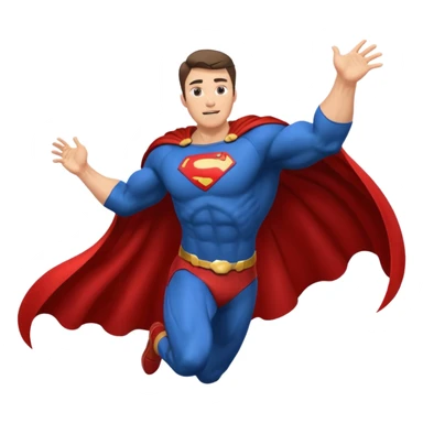 guy flying without powers sticker