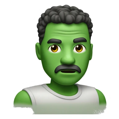 green huge and very steely man-bully sticker