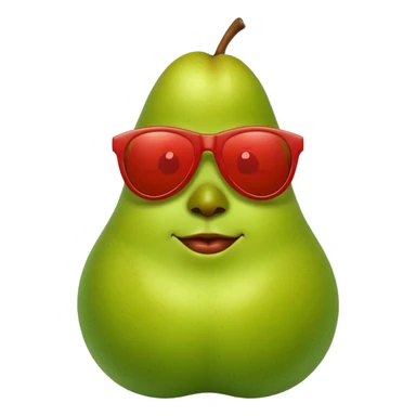 pear in a sports car sticker