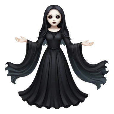 Dead ghost, black gothic style sticker