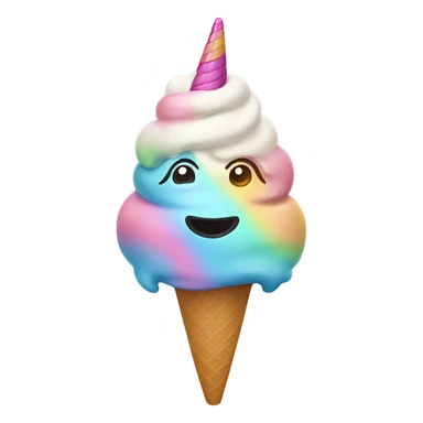 Unicorn ice cream sticker