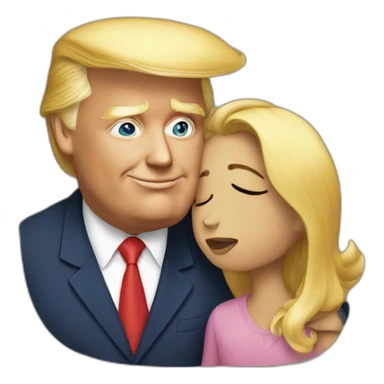 trump kissing his daughter, positivity, inclusiveness sticker