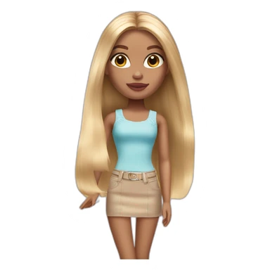 Bratz doll with blond long hair sticker