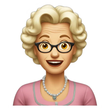 Crazy woman in ger 50s sticker