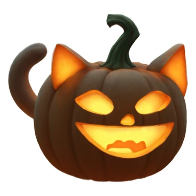 Crave Cat glowing Jack-o-lantern sticker