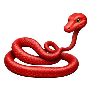 La imagen es de una serpiente roja pero que solo sea como el delineado sticker