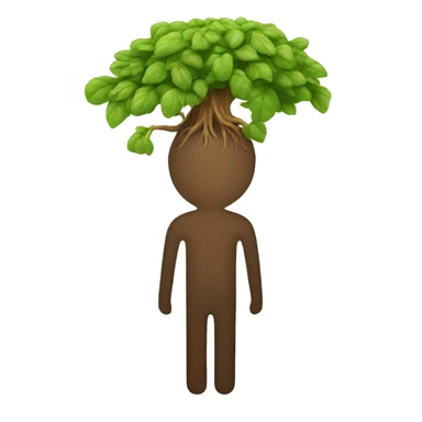 person following a root sticker