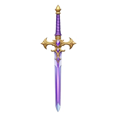 crown, purple aura sword   sticker
