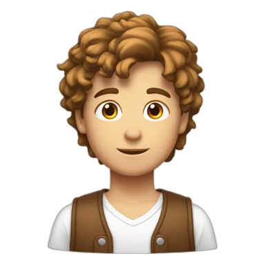 Garçon blanc et cheveux marron sticker