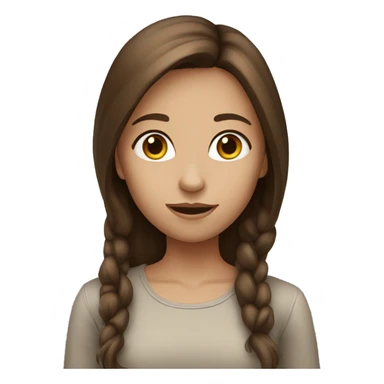 Girl with brown hair looking for someone sticker