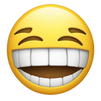 Smiley emoji with white pupils and open mouth sticker