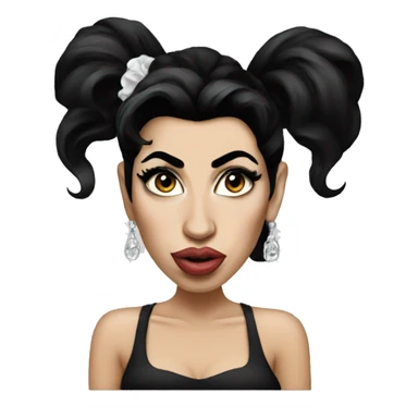 Amy Winehouse with nose piercing sticker