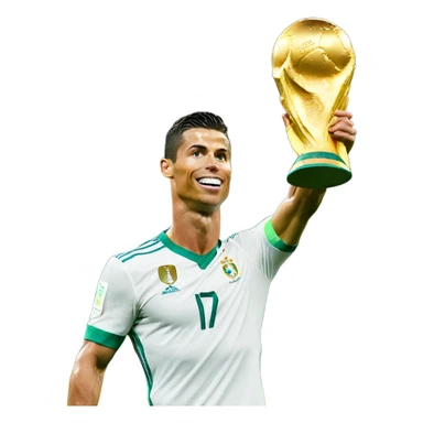 Cristiano Ronaldo Lifting World Cup sticker